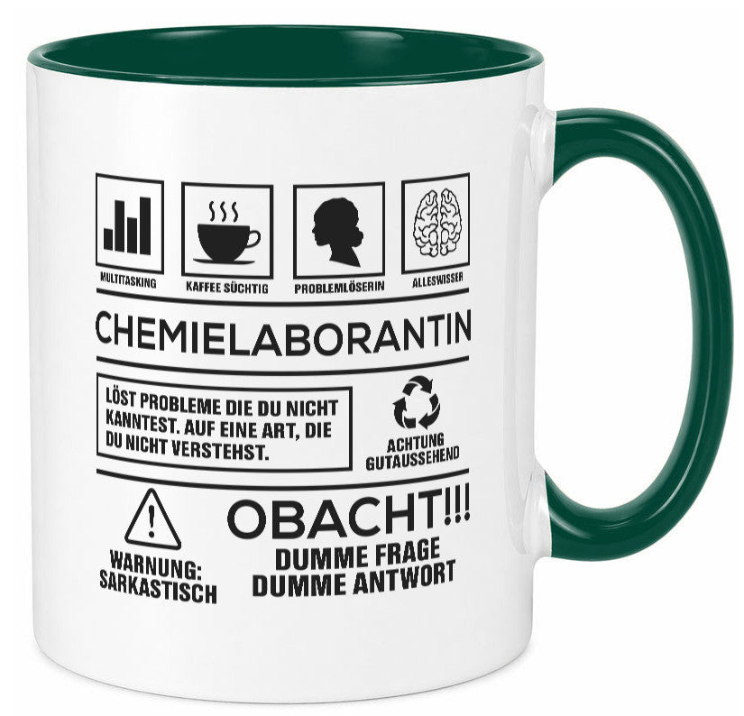 Achtung Probleme Chemielaborantin | Laborantin Chemie Geschenk Humor