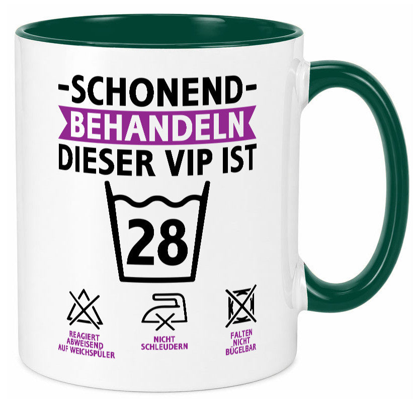 28 Geburtstag | schonend behandeln Jahre Humor Geschenkidee Tasse