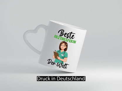 Beste Arzthelferin | Fachangestellte Medizin v2 Geschenkidee Humor Tasse