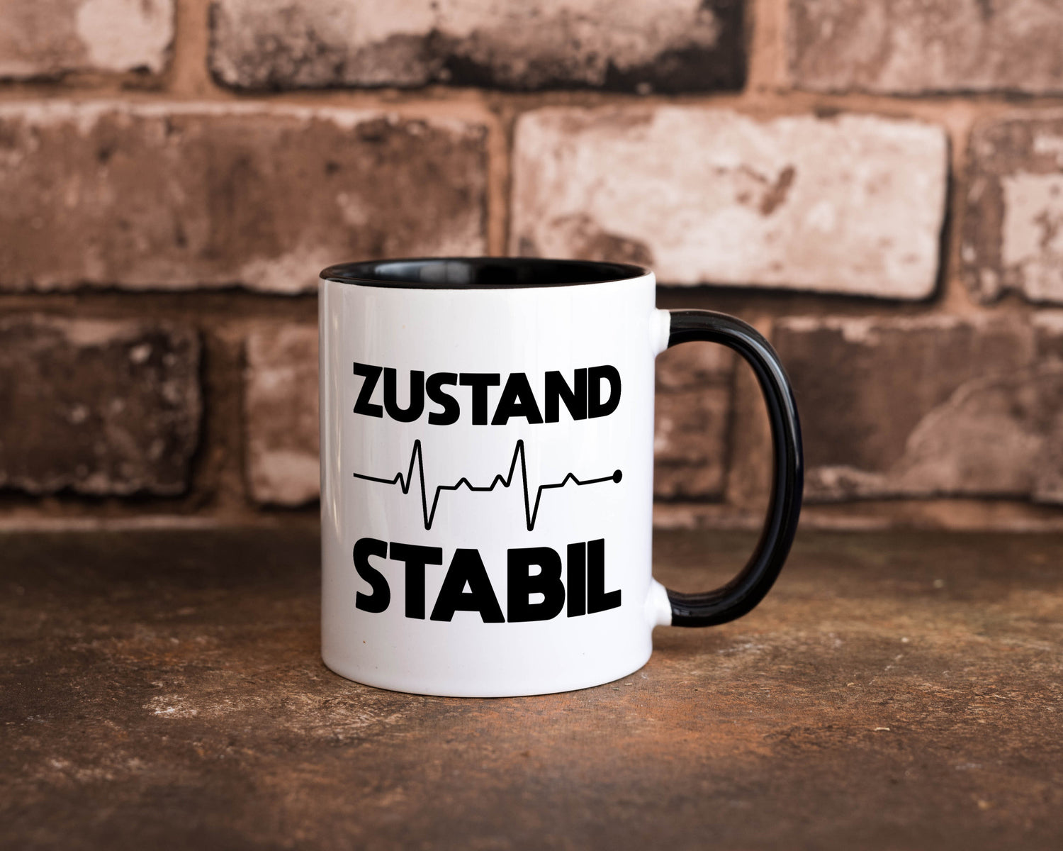 Zustand Stabil | Herzschlag Heartbeat lustiger Spruch Geschenk Humor