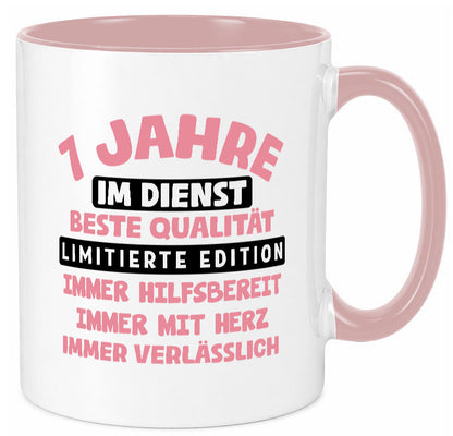 7 Jahre im Dienst | Jubiläum Arbeit v11 lustiger Spruch Geschenk Kollegen Büro