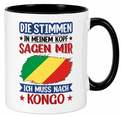 Kongo | Urlaub Stimmen in meinem Kopf Traumland Humor Geschenkidee Tasse