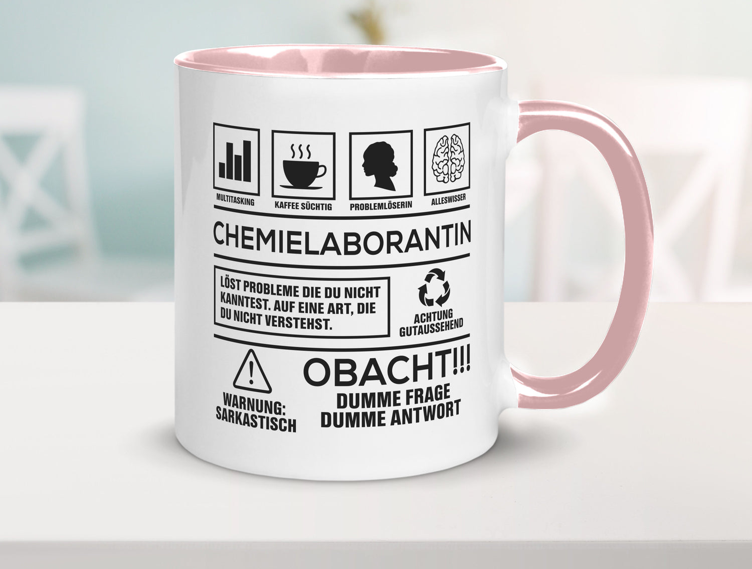 Achtung Probleme Chemielaborantin | Laborantin Chemie Geschenk Humor