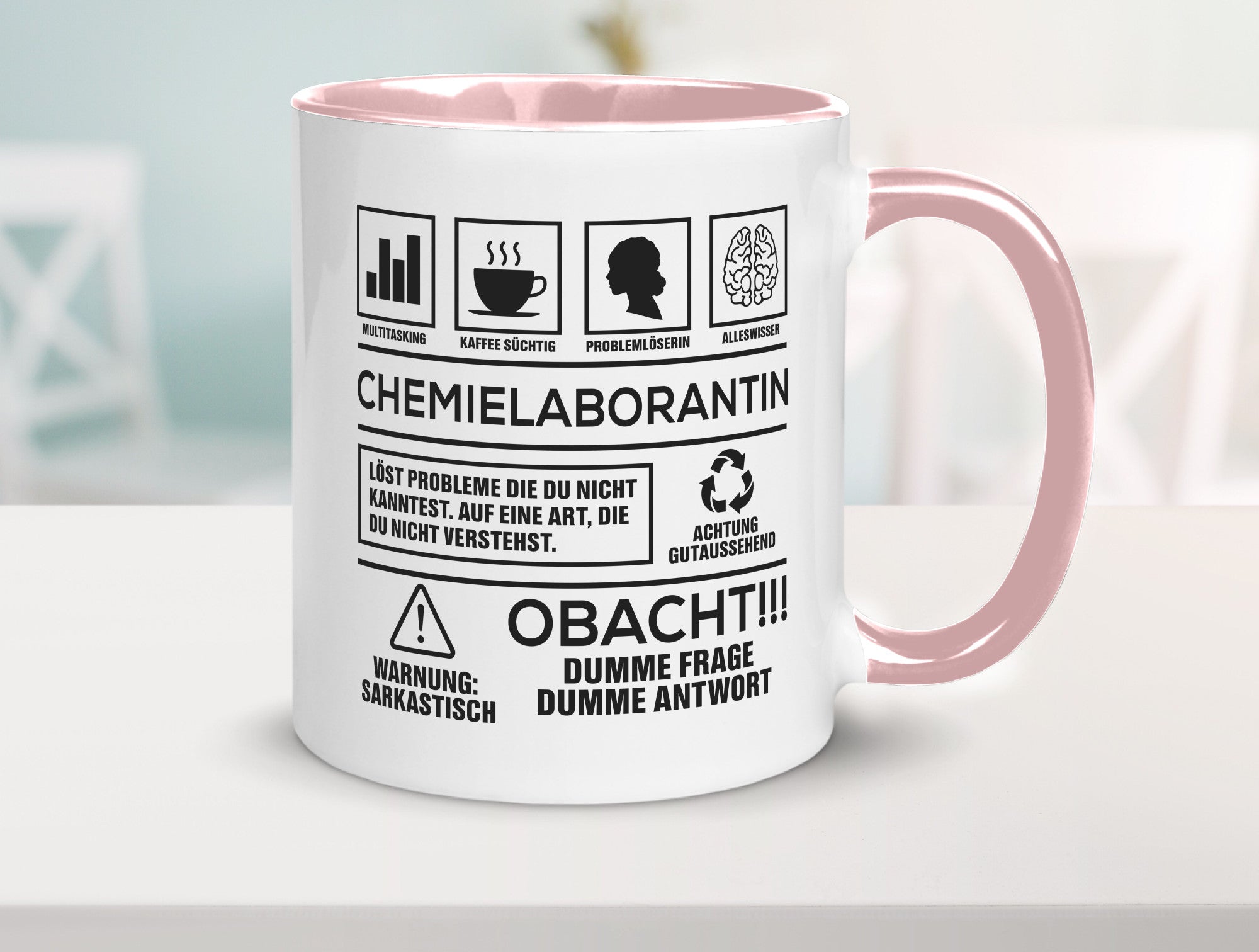 Achtung Probleme Chemielaborantin | Laborantin Chemie Geschenk Humor