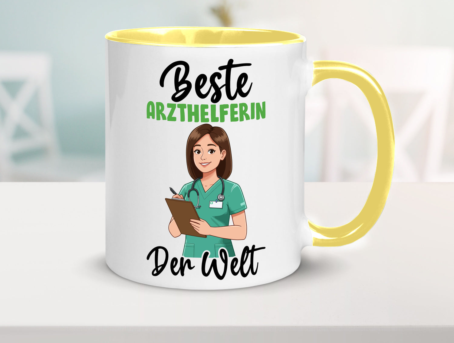 Beste Arzthelferin | Fachangestellte Medizin v2 Geschenkidee Humor Tasse