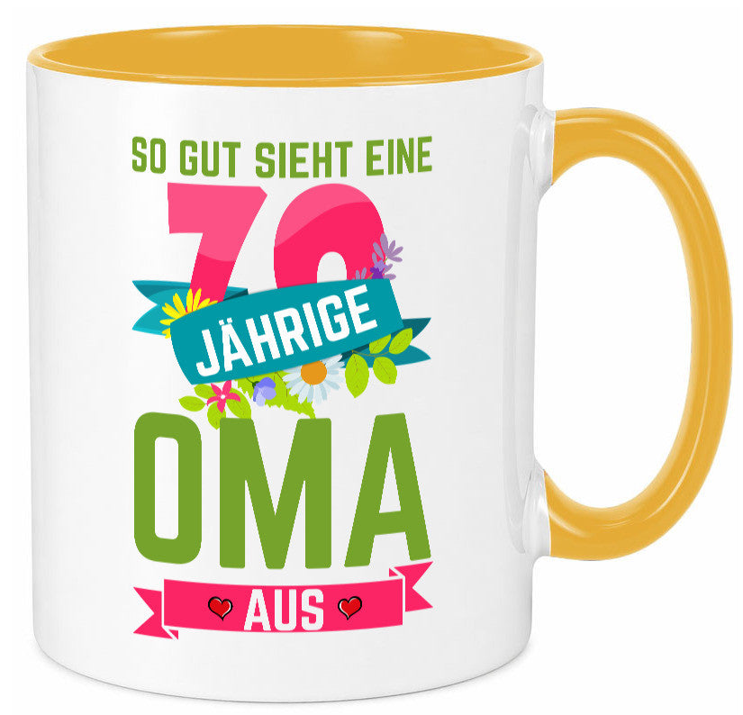 70. Geburtstag | 70 Jährige Oma Großmutter Geschenkidee Familie Humor Tasse