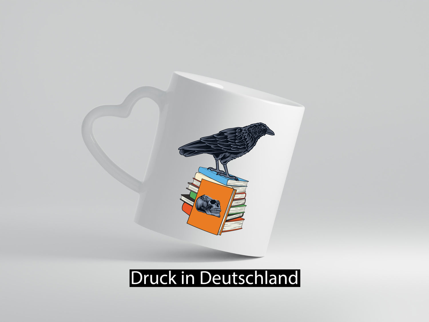 Rabe Motiv | Bücherwurm Tasse Bücher lesen lustig Humor Geschenkidee Geschenk