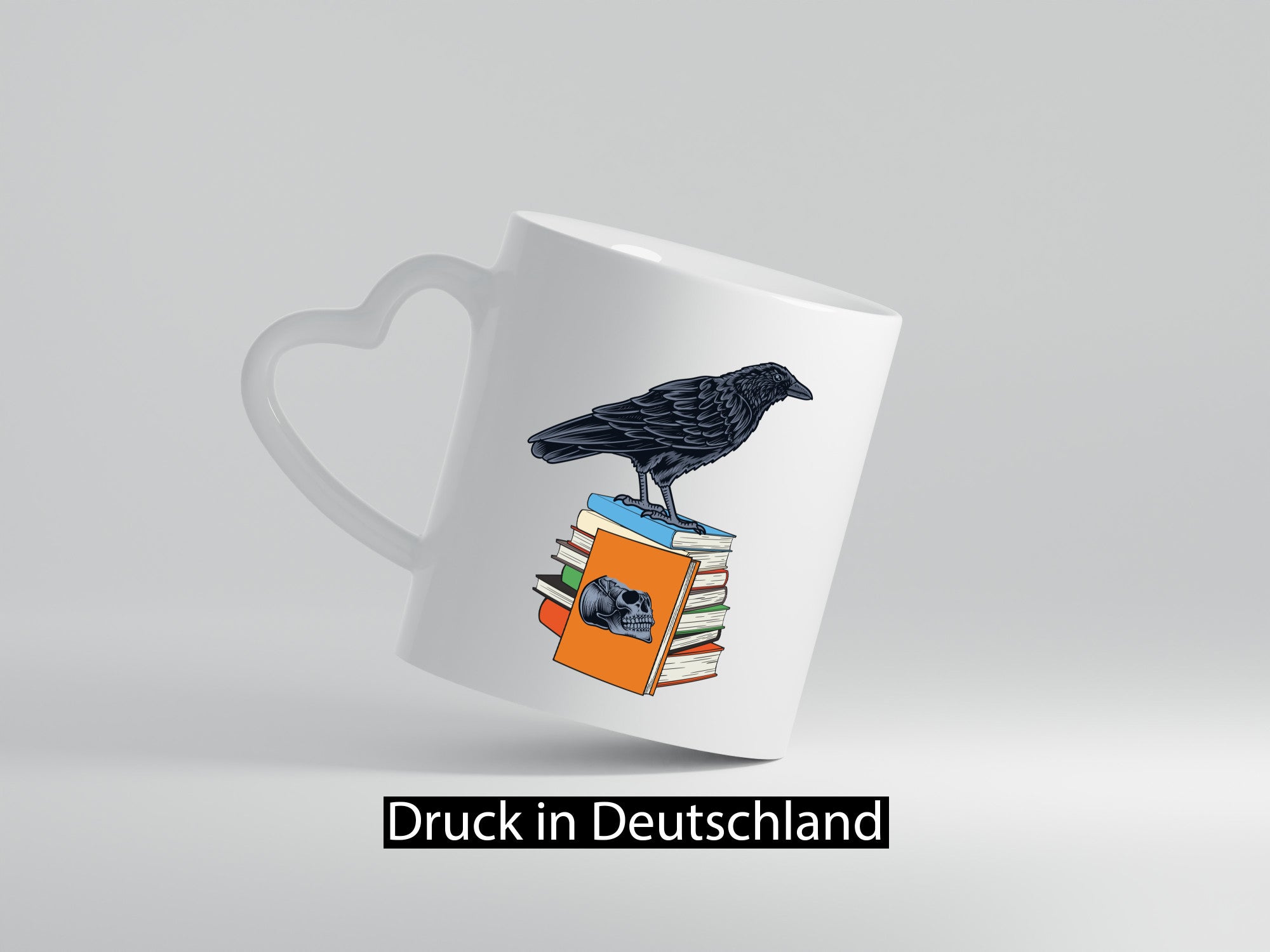 Rabe Motiv | Bücherwurm Tasse Bücher lesen lustig Humor Geschenkidee Geschenk