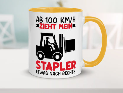 Stapler zieht nach Rechts | Staplerfahrer Arbeit Geschenkidee Kollegen Büro