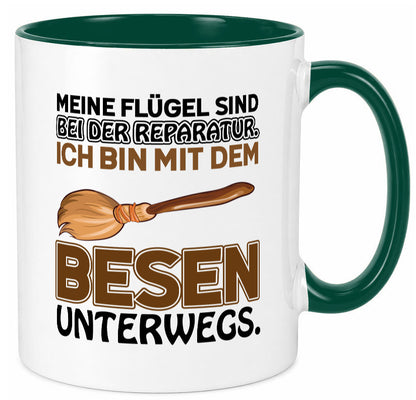 Flügel Reperatur lustig Humor Geschenkidee Geschenk Tasse
