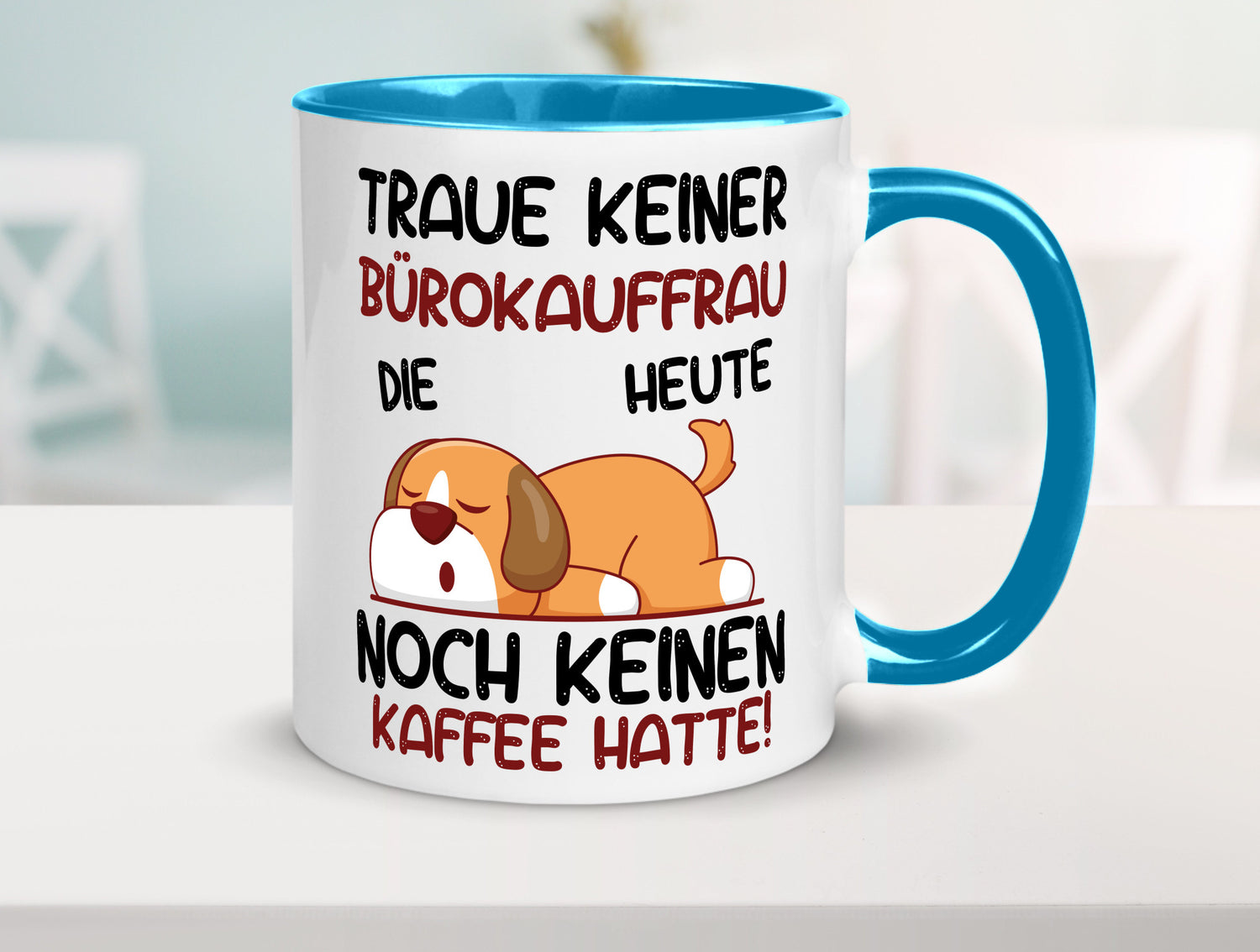 Traue keiner Bürokauffrau | Kauffrau lustig Arbeit Kollegen Büro Geschenk Tasse