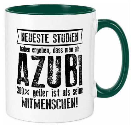 Neuste Studien: Azubi | Ausbildung Lehre Lehrling lustig Humor Geschenkidee Tasse