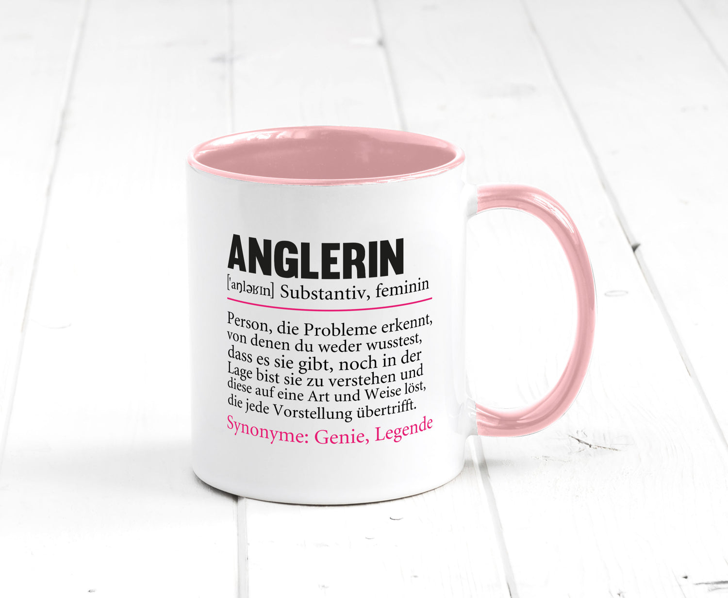 Anglerin | Spruch Angeln Fischerin Beruf Humor Arbeit Kollegen Büro