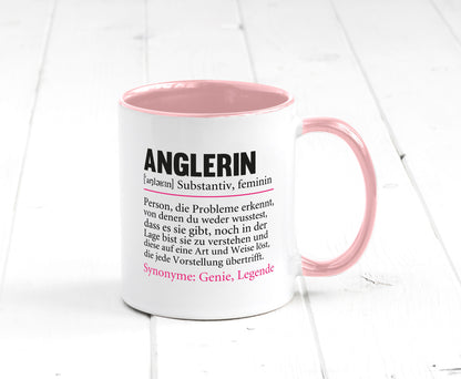 Anglerin | Spruch Angeln Fischerin Beruf Humor Arbeit Kollegen Büro
