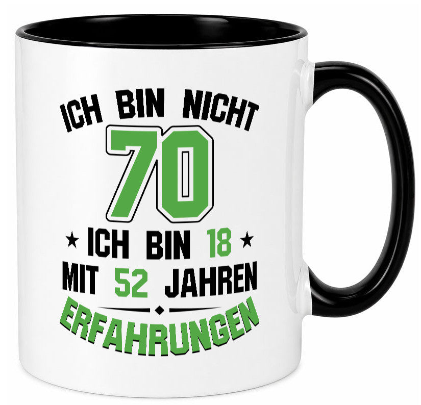 Ich bin nicht 70 | Rentner Viel erfahrung im leben lustig Ruhestand Jubiläum Tasse