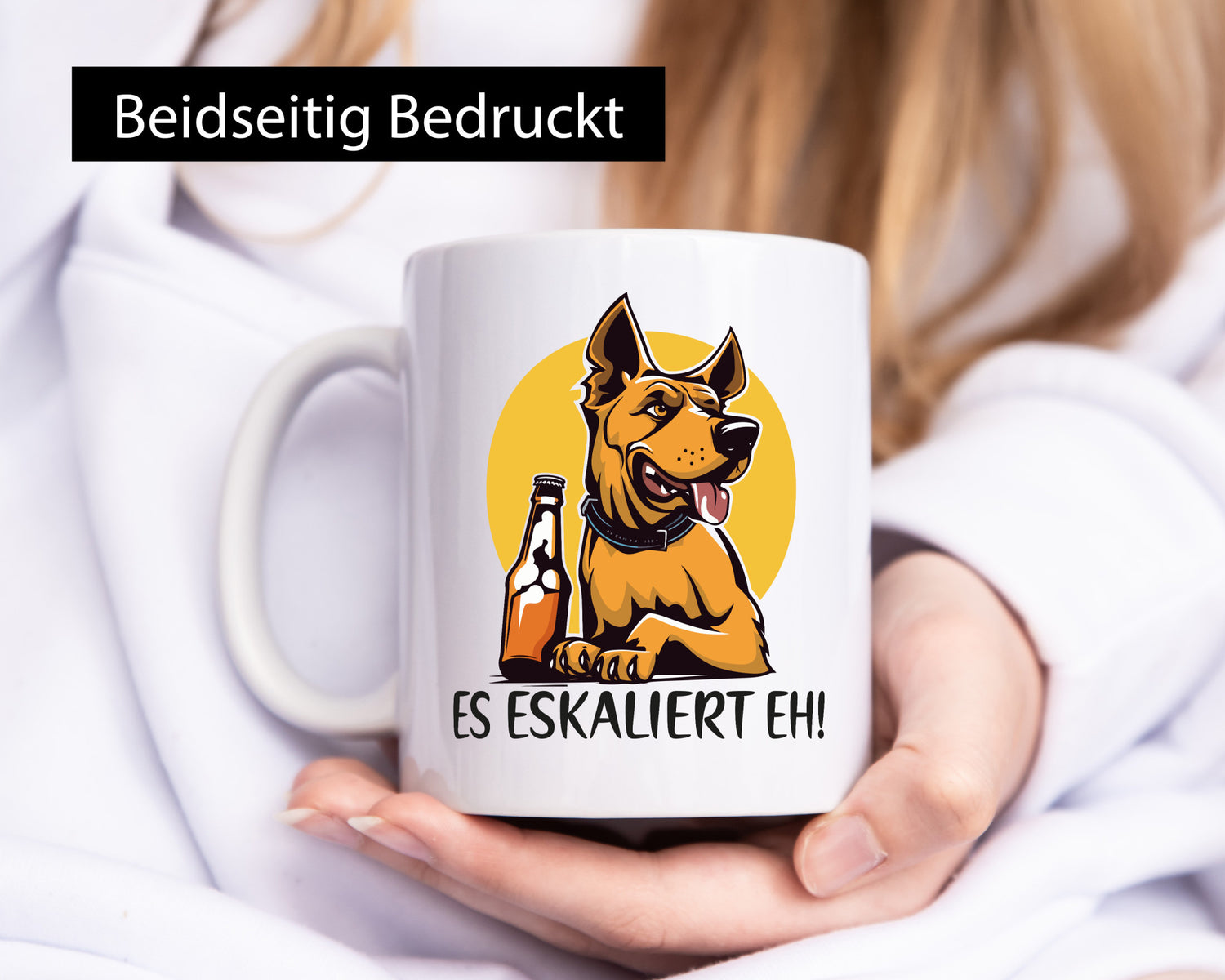 Es Eskaliert eh! | Hund Bier Hundeliebhaber Geschenkidee Tierliebhaber Humor