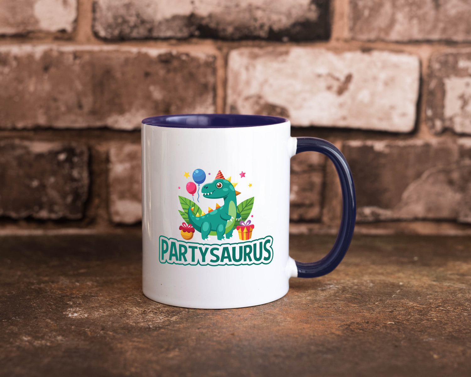 Partysaurus | Geburtstag Dinosaurier Luftballon Geschenkidee Humor Tasse