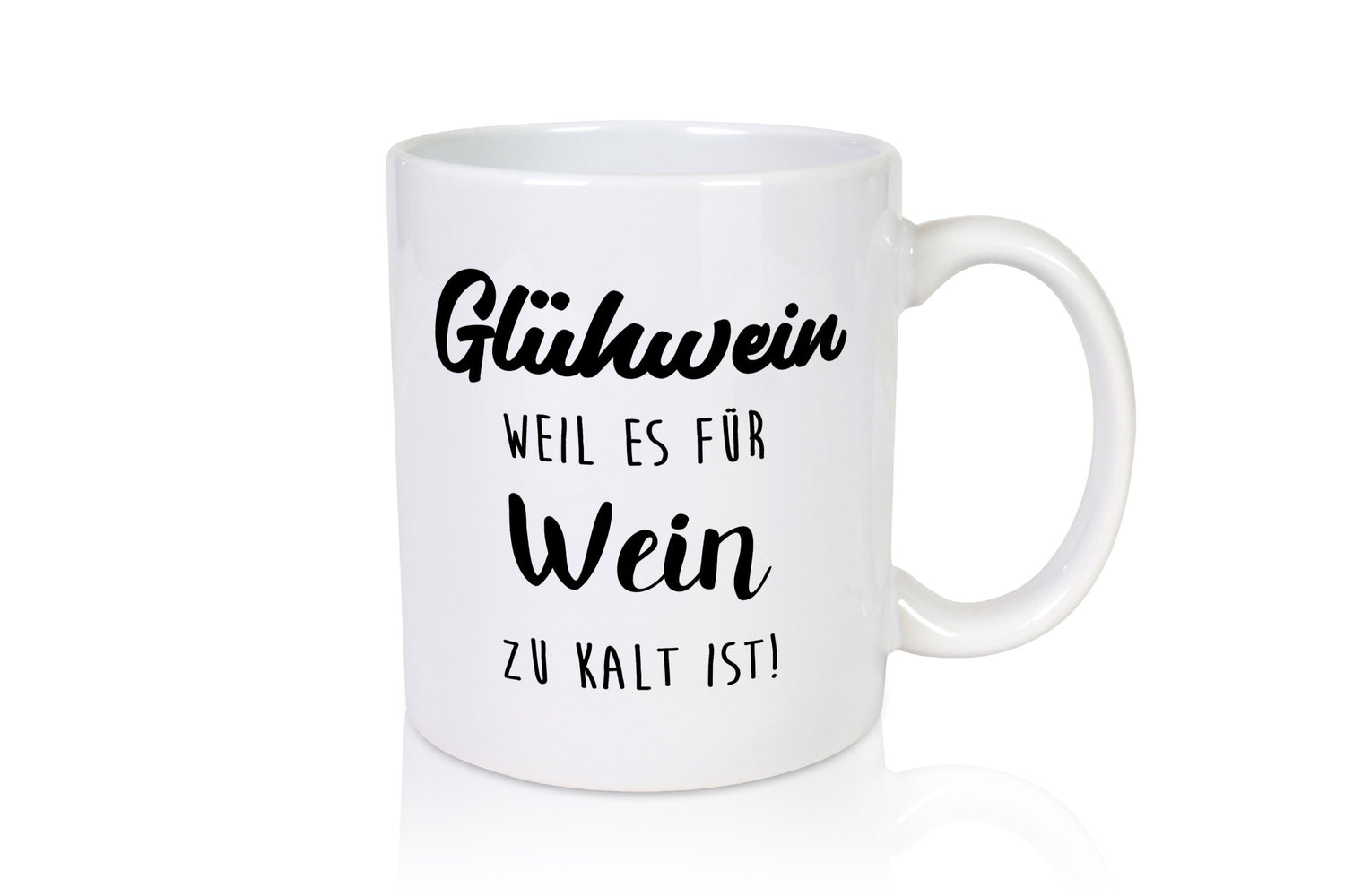 Glühwein weil es für Wein zu Kalt ist lustiger Spruch Geschenk Humor