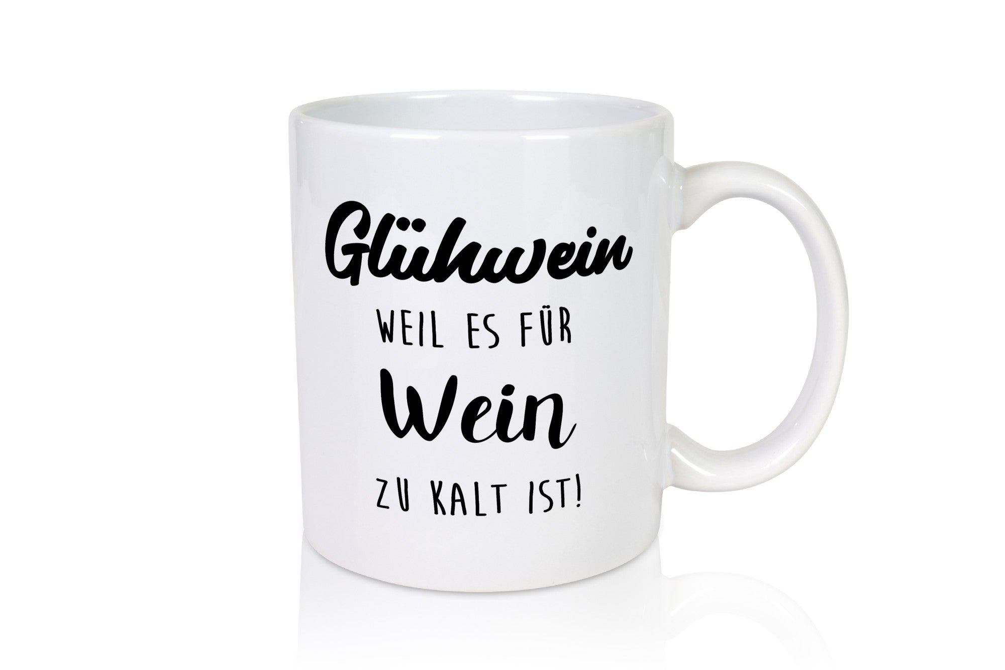 Glühwein weil es für Wein zu Kalt ist lustiger Spruch Geschenk Humor