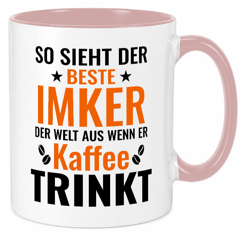 Kaffee trinkt: Imker | Imkerei lustiger Spruch Geschenk Humor Geschenkidee Tasse
