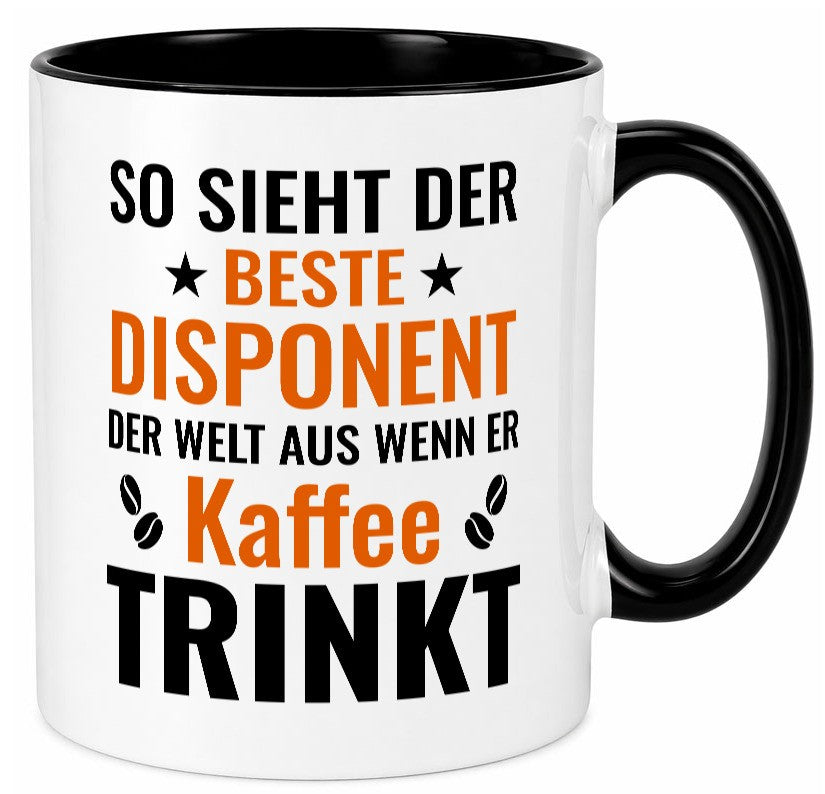 Kaffee trinkt: Disponent | Zuteiler Humor Geschenkidee Tasse