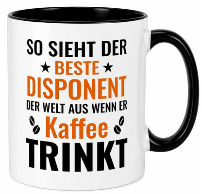 Kaffee trinkt: Disponent | Zuteiler Humor Geschenkidee Tasse