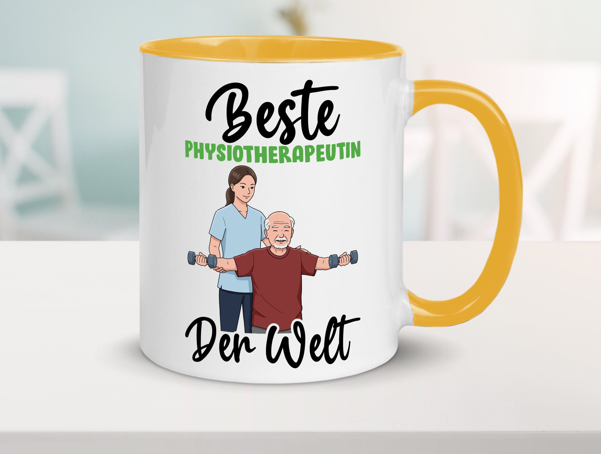 Beste Physiotherapeutin v3 lustig Humor Geschenkidee Geschenk Tasse