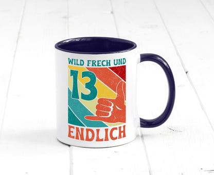 13. Geburtstag | 13 Jahre Wild und Frech Humor Geschenkidee Tasse