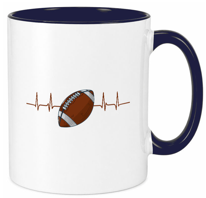 American Football Herzschlag | Footballer Superbowl Humor Geschenkidee Tasse