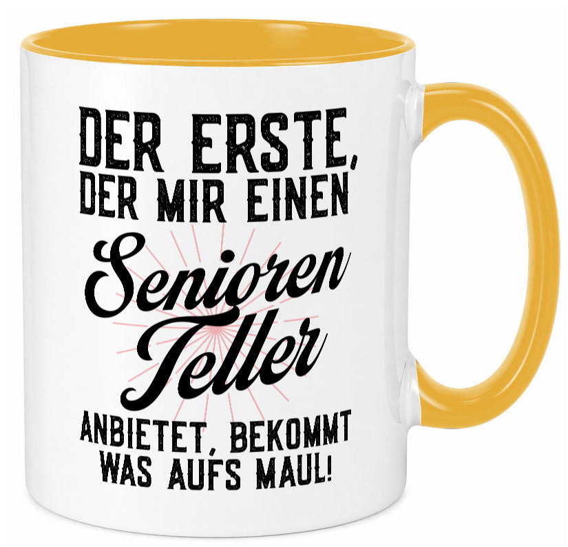 Senioren Teller | rentner Ruhestand lustig Jubiläum Geschenk Tasse