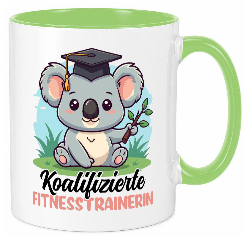 Koalifizierte Fitnesstrainerin | Trainerin Sport v2 Geschenkidee Humor Tasse