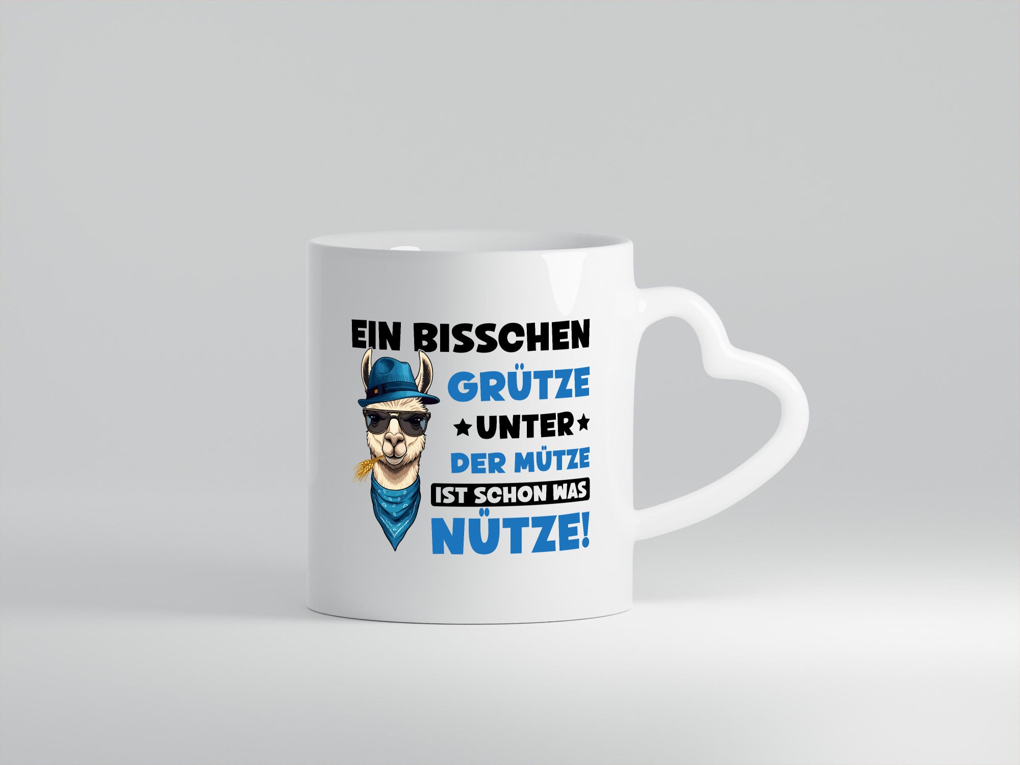 Bisschen Grütze unter die Müze | Lama Alpaka Geschenkidee Humor Tasse