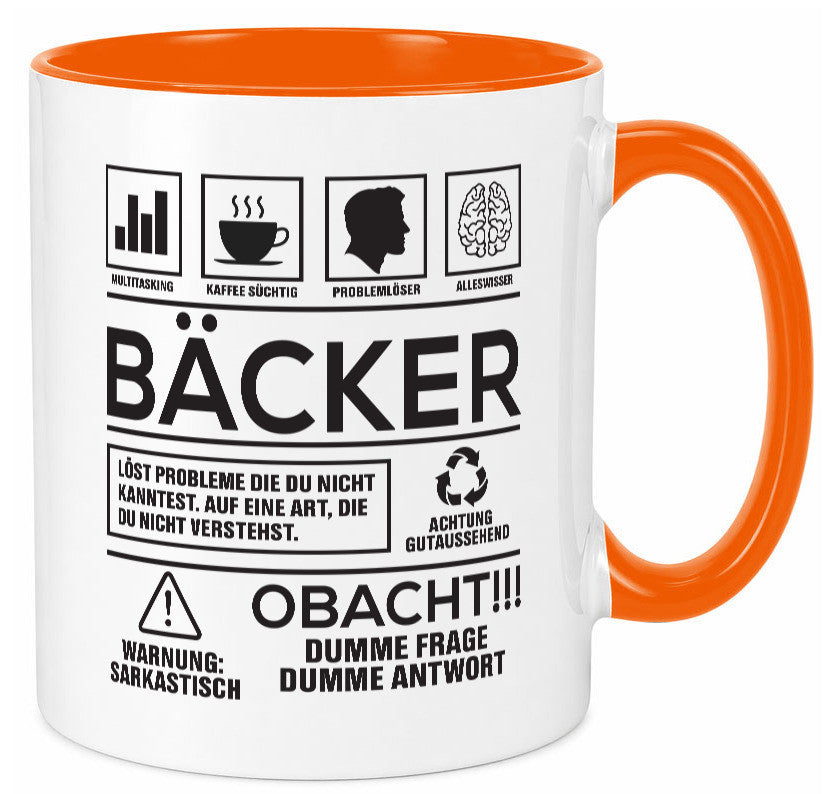 Achtung Probleme Bäcker | Bäckerei Backen Konditor Geschenk Humor Geschenkidee