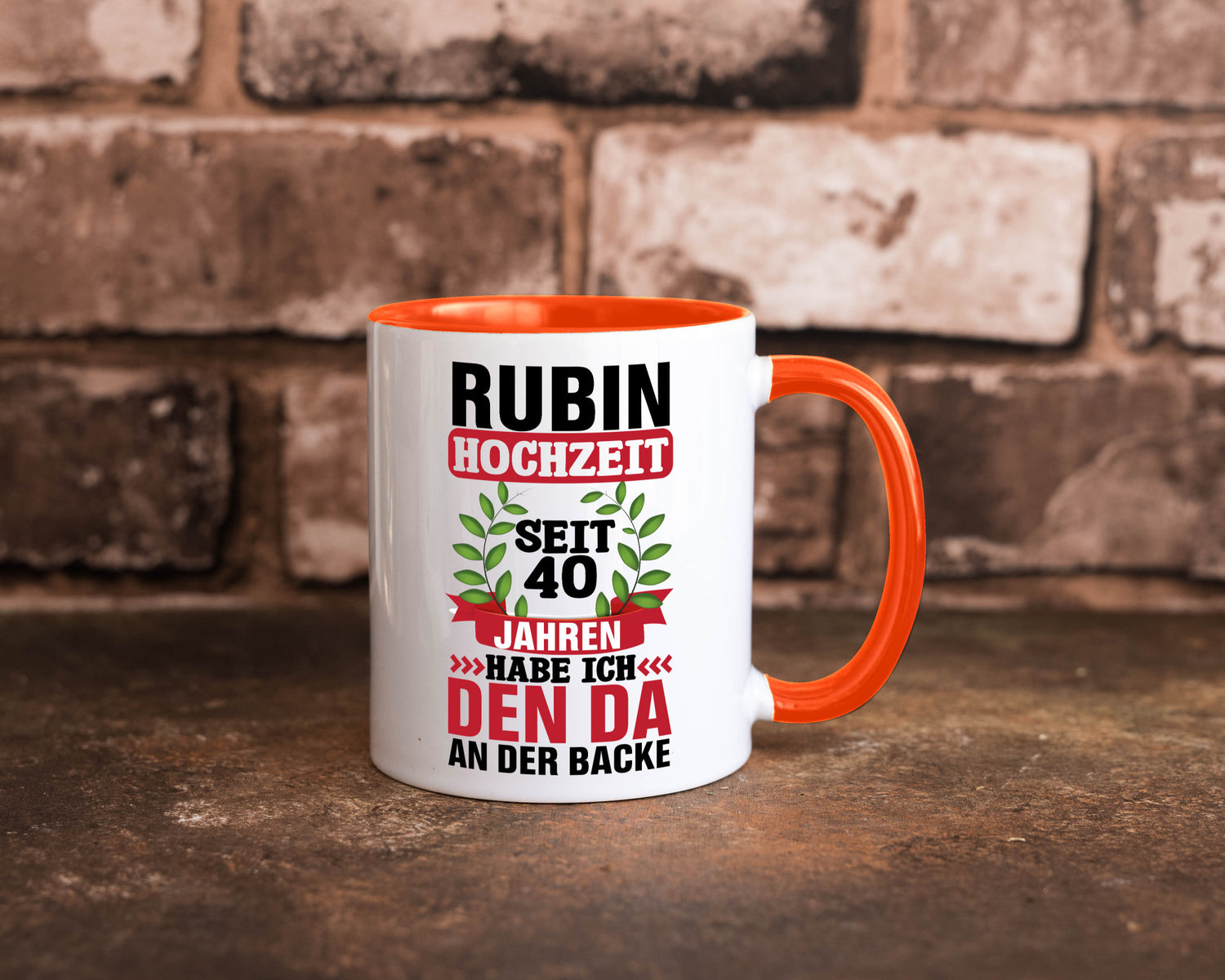 Rubin Hochzeit | 40 Jahre Verheiratet Humor Geschenkidee Tasse