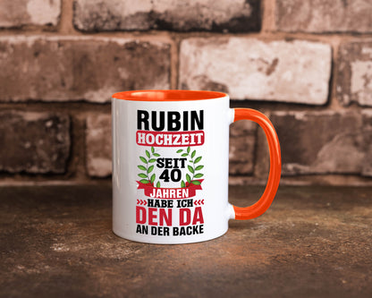 Rubin Hochzeit | 40 Jahre Verheiratet Humor Geschenkidee Tasse
