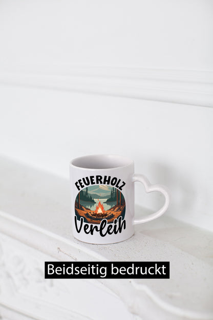 Feuerholz Verleih | Brennholz Wald Forster Geschenkidee Humor Tasse
