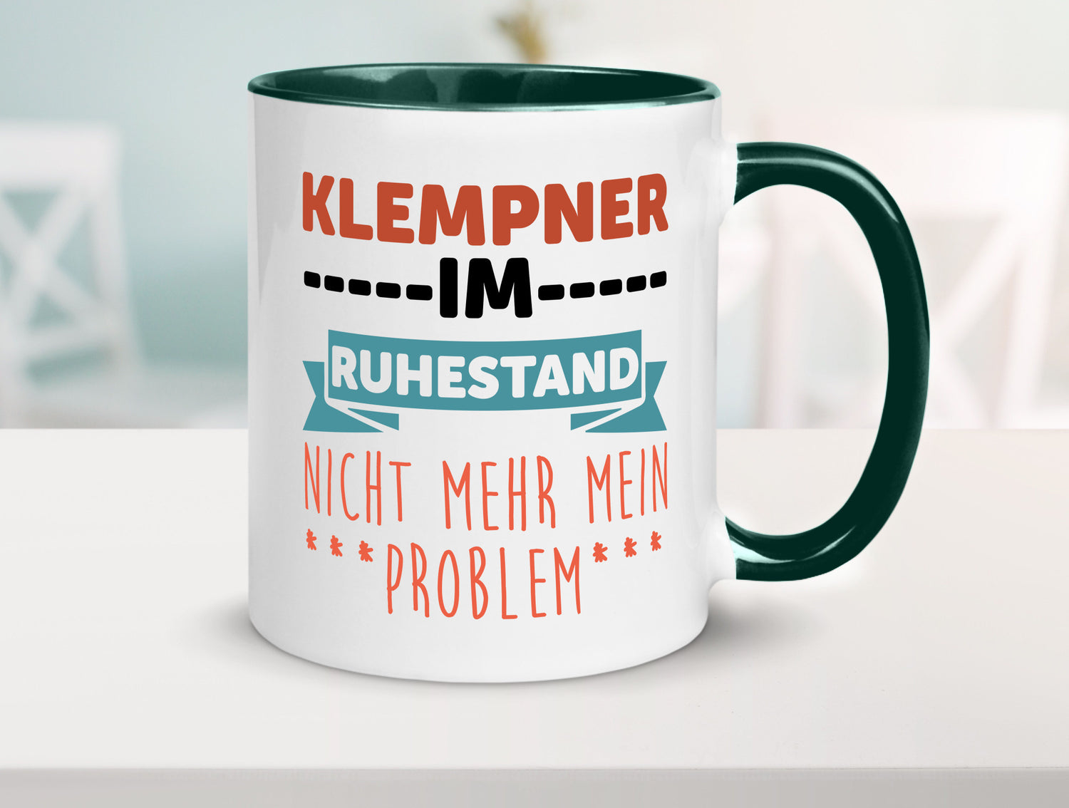 Klempner im ruhestand nicht mehr mein Problem Geschenkidee Jubiläum Humor Tasse