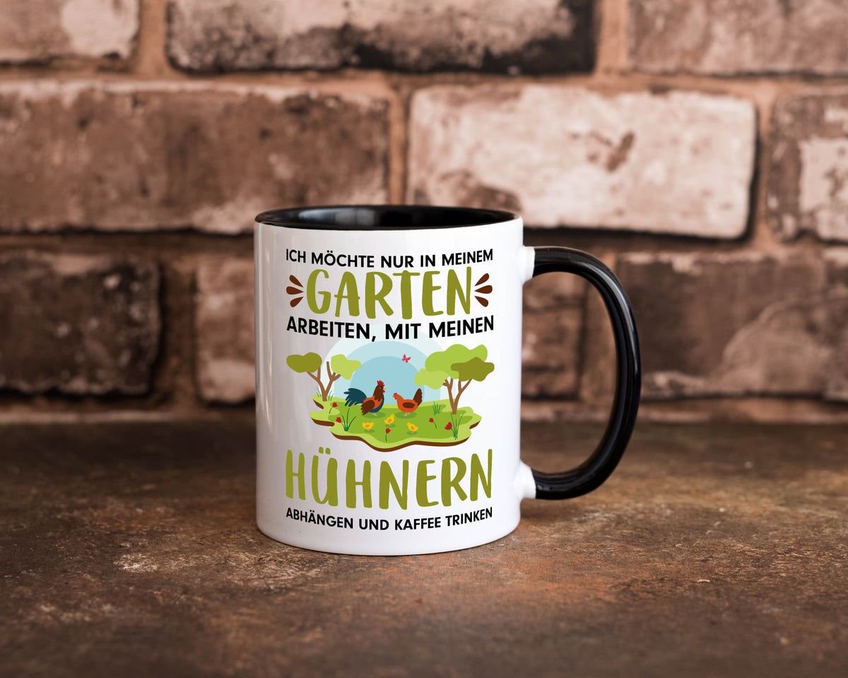 Garten Hühner | Gartenarbeit Tasse Bauernhof Spruch lustiger Geschenk Arbeit