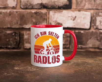 Ich bin Selten Radlos | Radfahrer Mountainbike Humor Geschenkidee Tasse