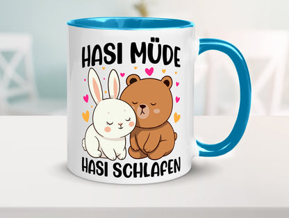 Hasi Müde | schlafen Kaninchen Häschen v2 lustiger Spruch Geschenk Humor