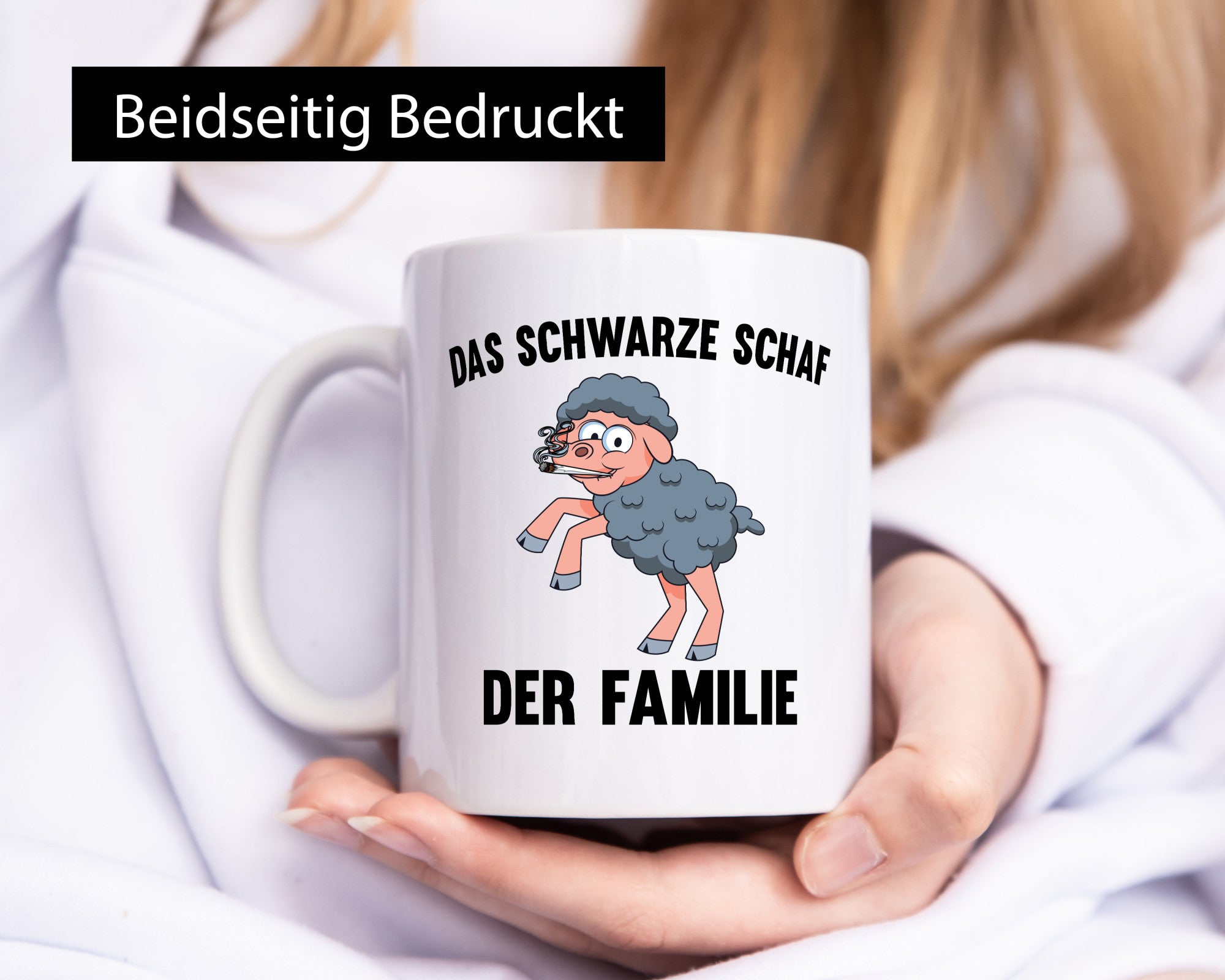 Das schwarze Schaf der Familie | Böses Kind Ärger Humor Geschenkidee Tasse