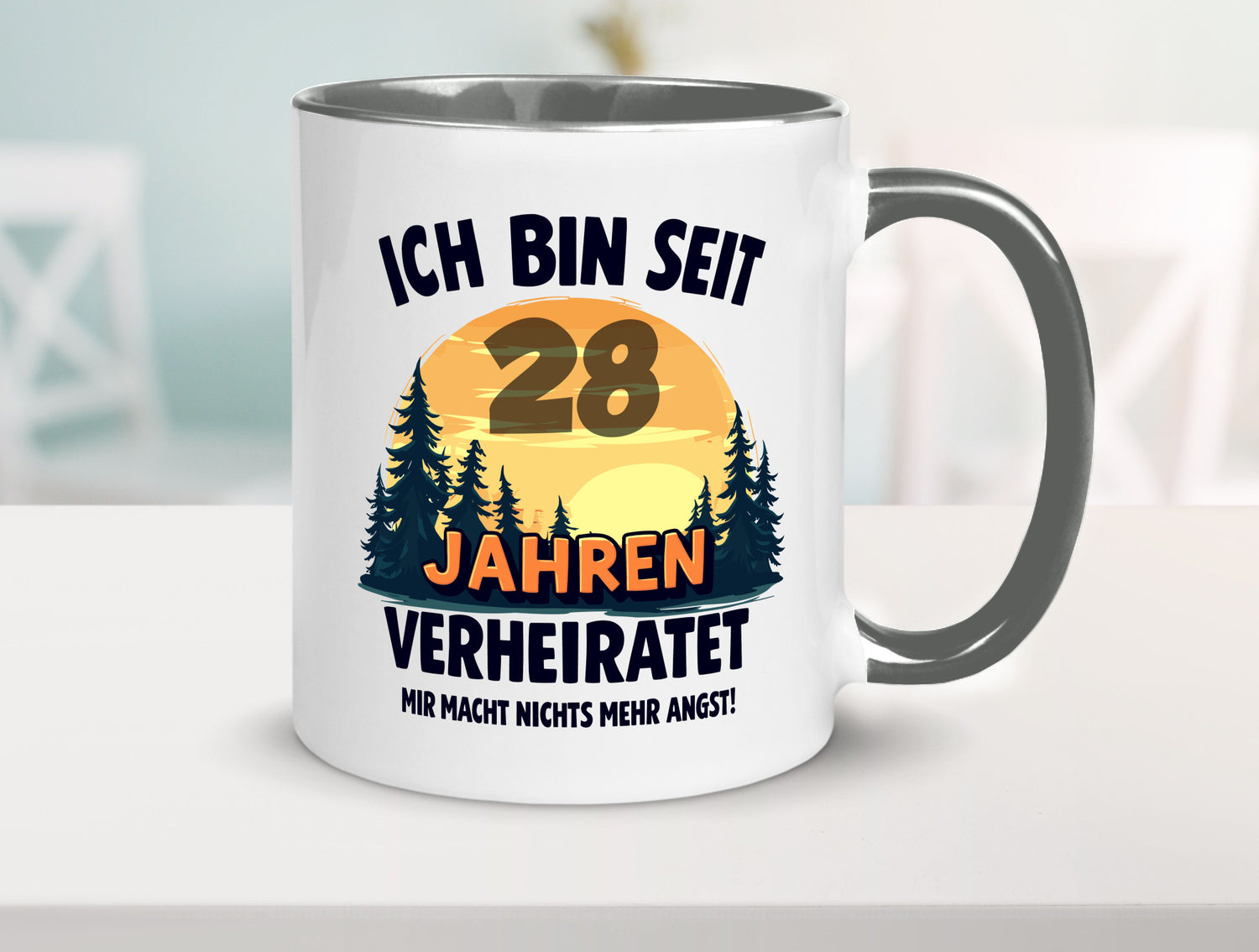 Ich bin Verheiratet | 28. Hochzeitstag Ehepaar v2 lustiger Spruch Geschenk