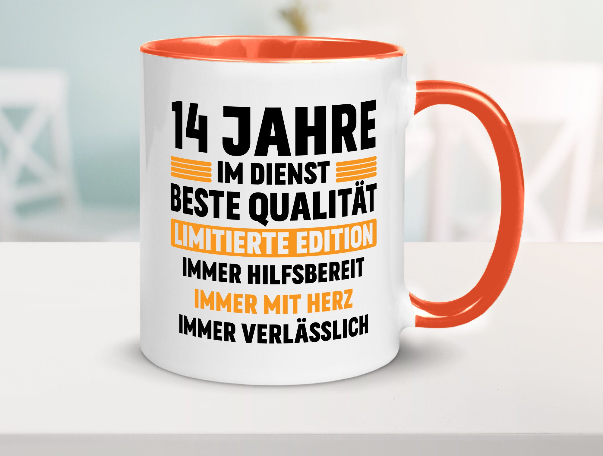 14 Jahre im Dienst | Jubiläum Arbeit v2 Geschenk Kollegen Büro lustiger Spruch