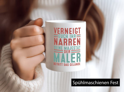 Verneigt euch: Maler | Malerei lustiger Spruch Geschenk Humor Geschenkidee Tasse