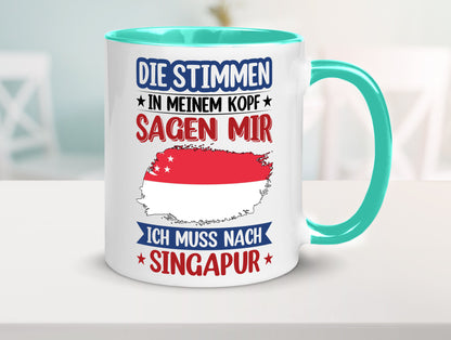 Singapur | Urlaub Stimmen in meinem Kopf Traumland v2 lustiger Spruch Geschenk