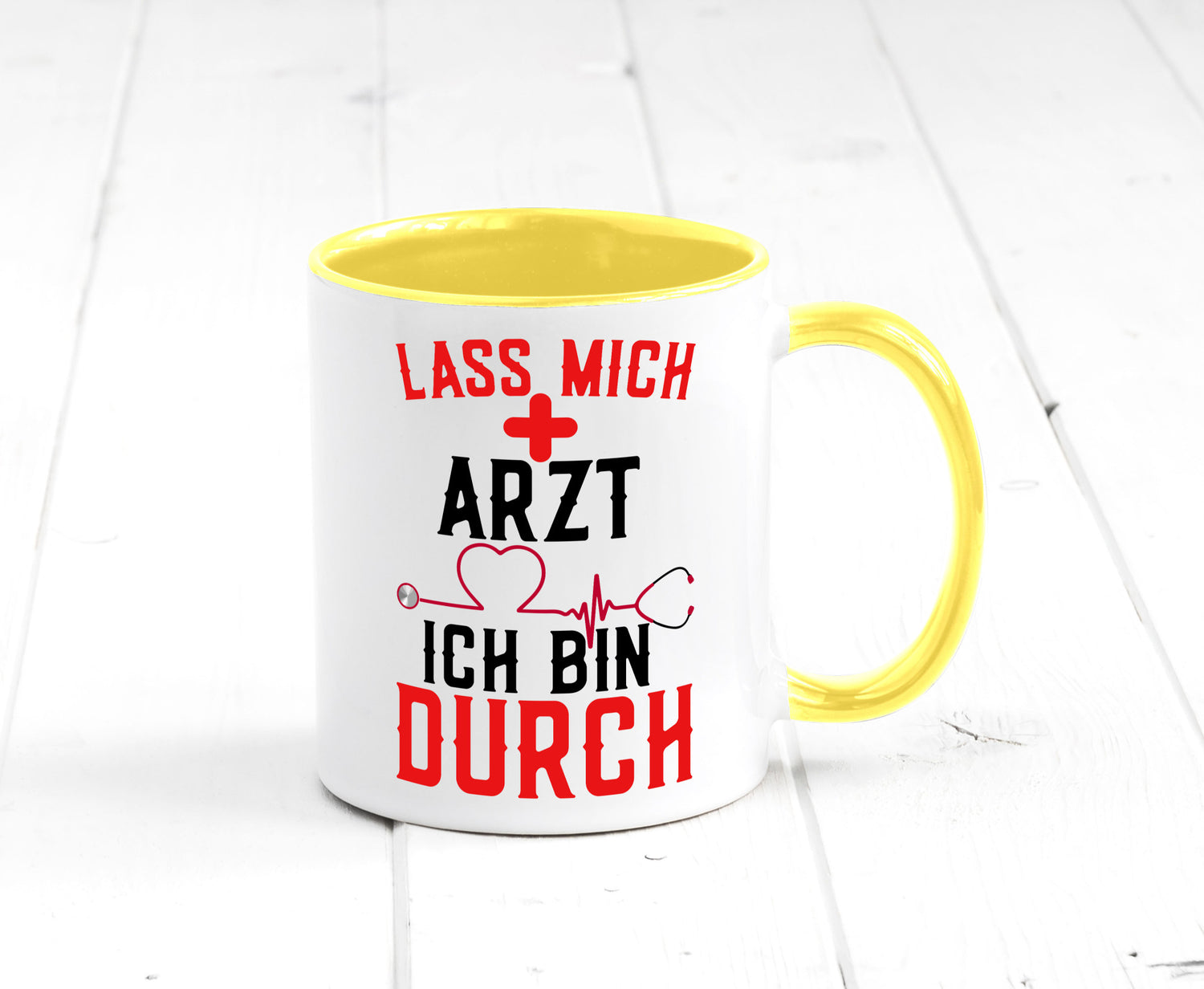 Arzt | Lass mich durch Herz Doktor Krankenhaus Puls Humor Geschenkidee Tasse