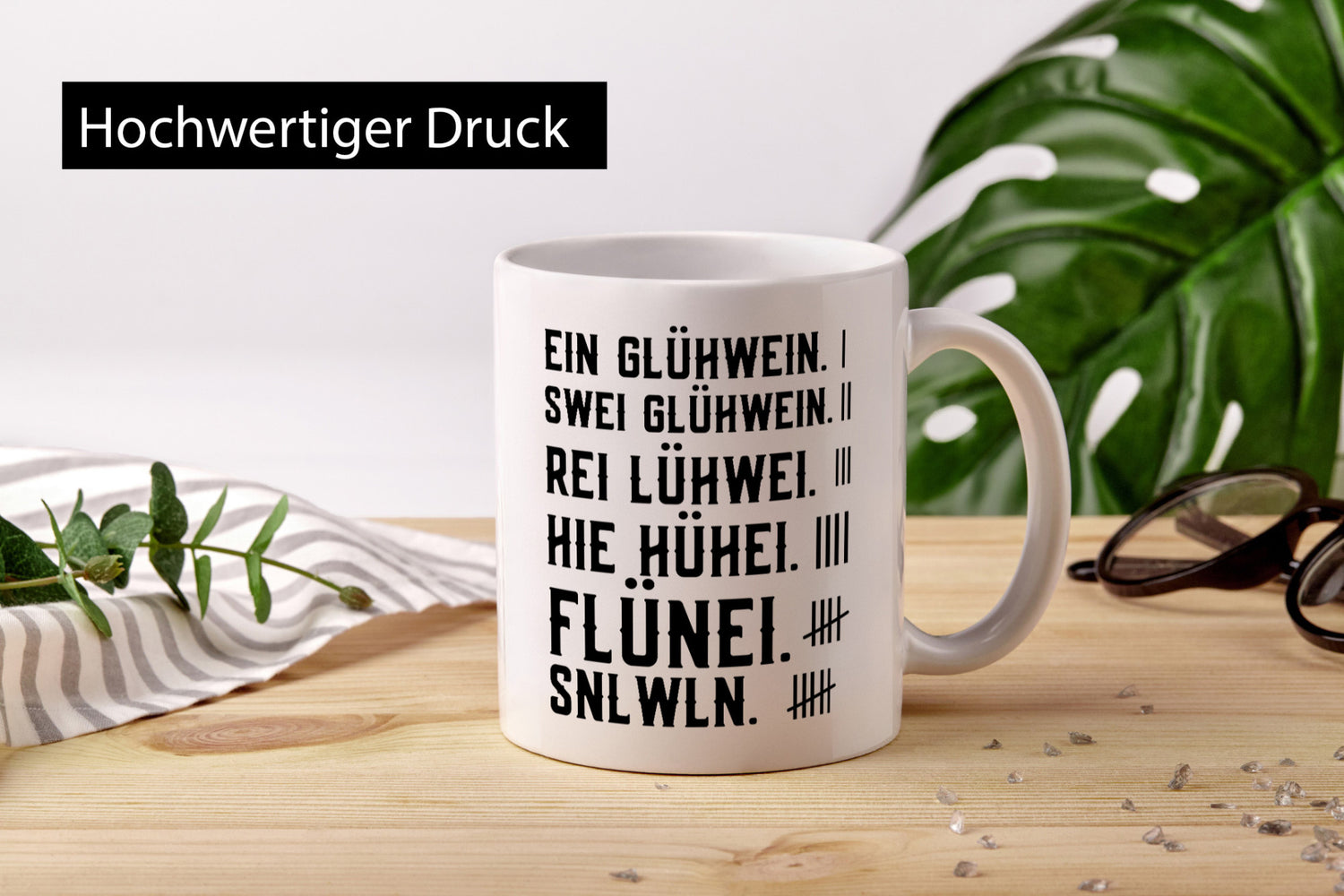 Ein Glühwein | Advent Weihnachtszeit Alkohol Party lustig Humor Geschenkidee