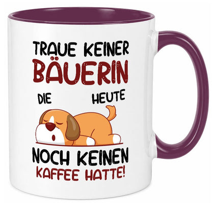 Traue keiner Bäuerin | Bauernhof Landwirtschaft lustig Humor Geschenkidee Tasse