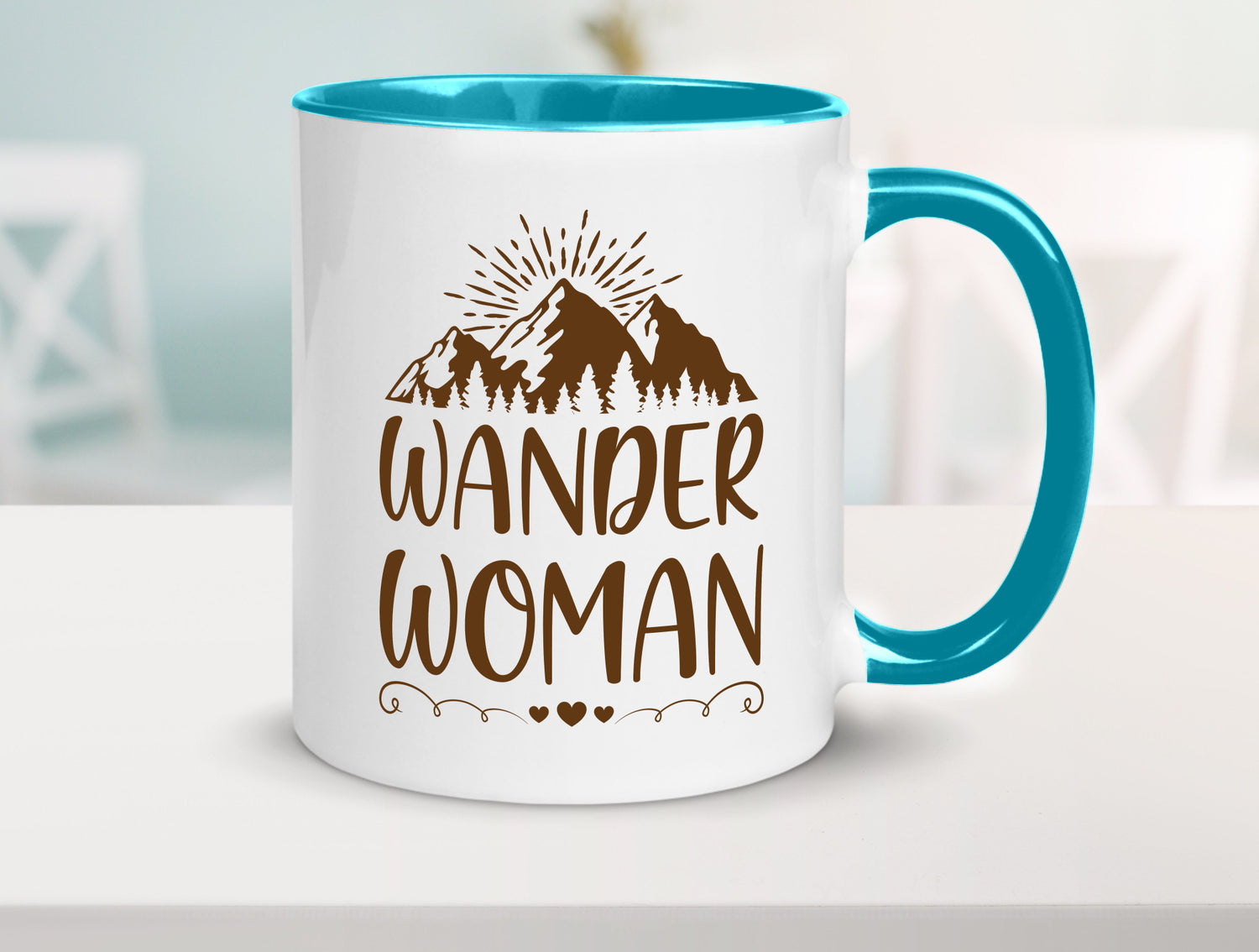Wander Woman | Berge Herzen Geschenk Familie Geschenkidee lustiger Spruch Tasse