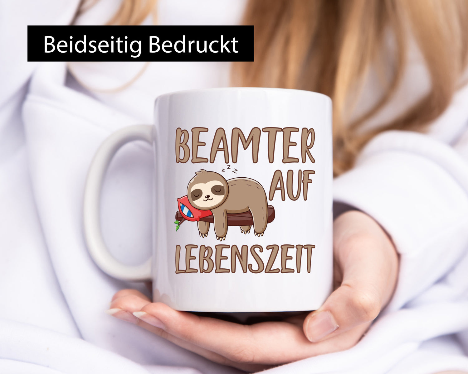 Beamter auf Lebenszeit | lustige Büro Tasse Faultier Geschenk Arbeit Kollegen